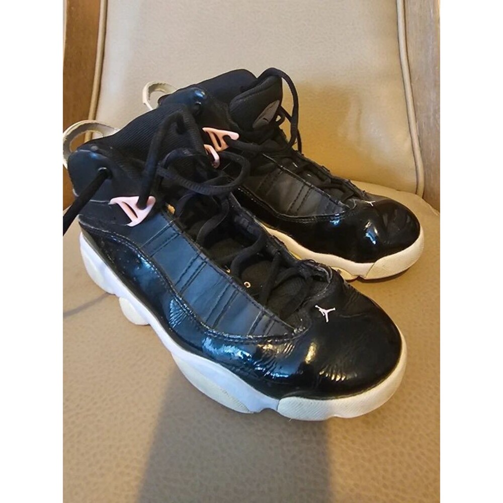 Jordan 6 Rings Black Pink Girls Youth Size 3Y